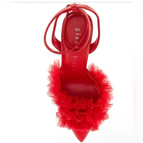 Gianni Bini
Mays Ruffle Mesh Ankle Strap Pumps Sz 7.5 - Picture 5 of 6